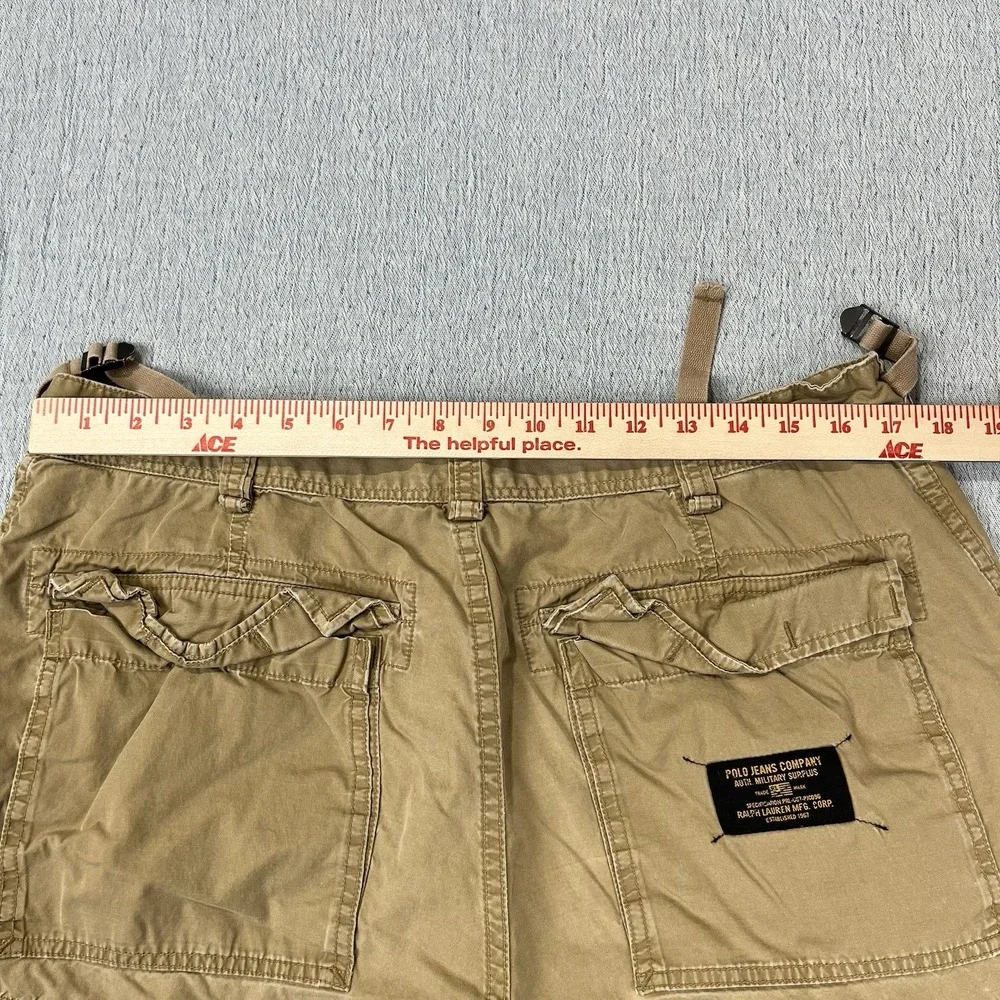 Ralph Lauren Polo Jeans Co Cargo Shorts Men's Size 36 Tan Y2K Vintage‎